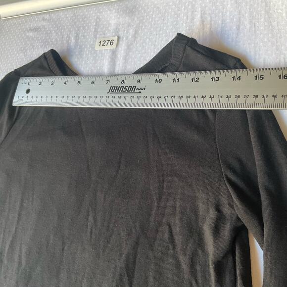 Metaphor Women’s Long Sleeve Screw Neck Blouse size S, Black White,Floral Detail - Picture 2 of 8